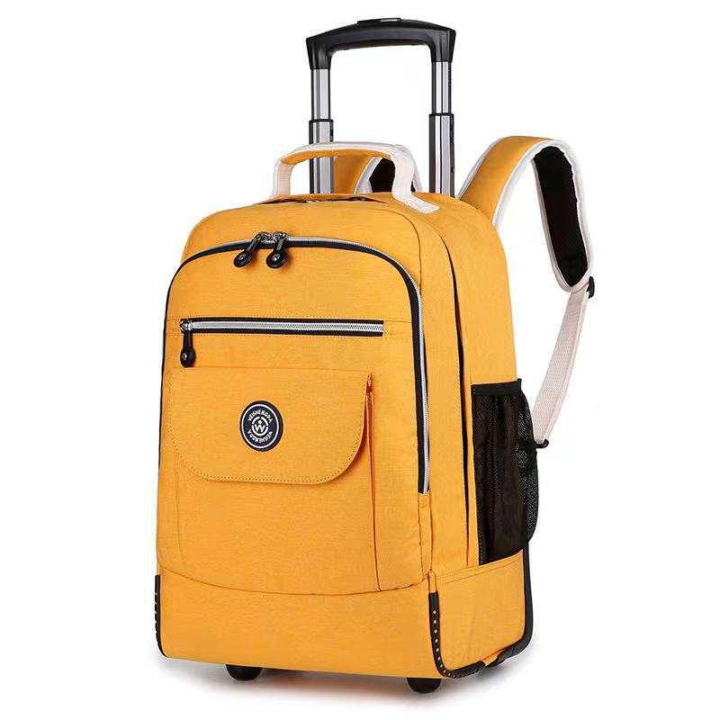 The Clip-High-Quality Laptop Trolley Wheeled Backpack- Large- MustardYellow — image 1